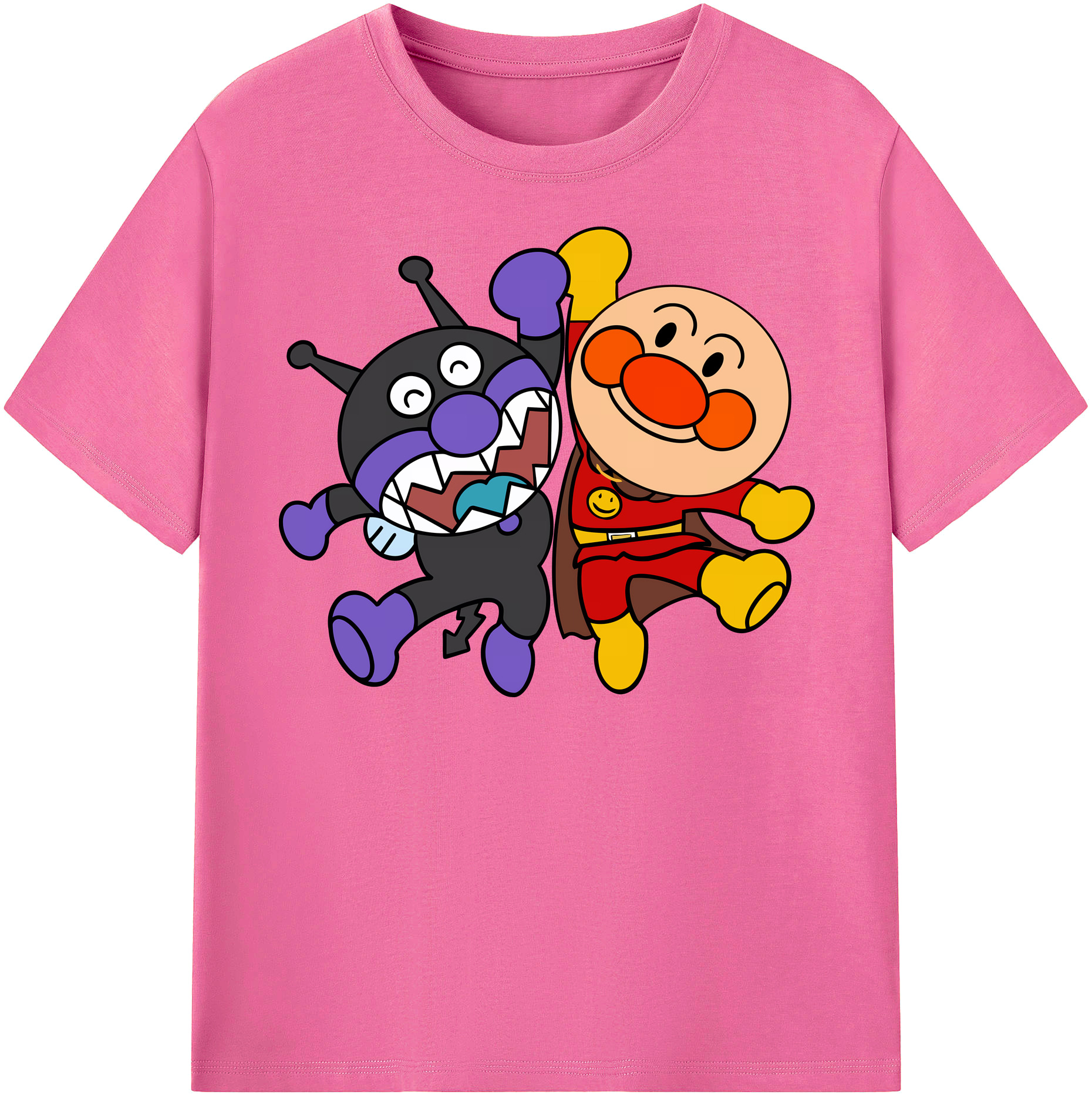 （画像用） アンパンマン Anpanman レディースカジュアルプリントTシャツ（綿100％）